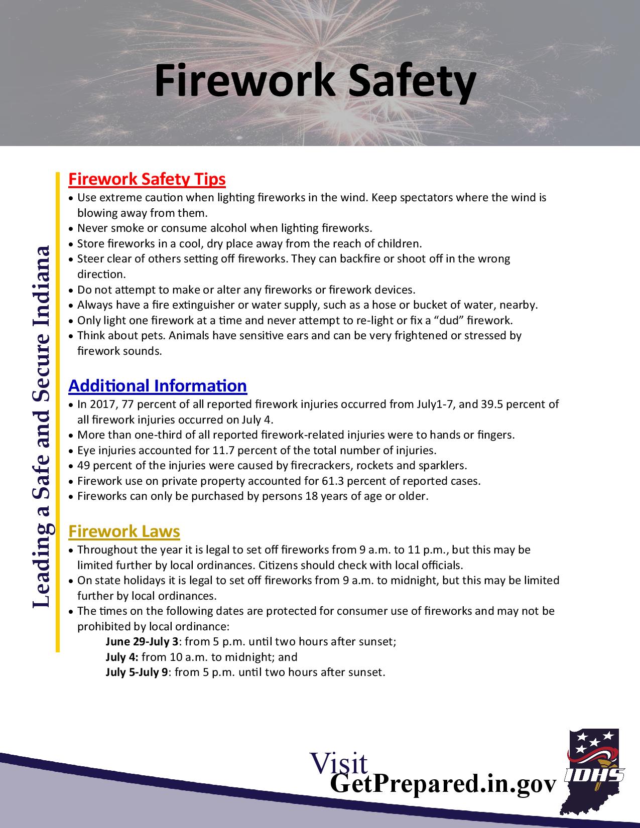 Firework Safety for 2018 Safety Consulting RMS Safety